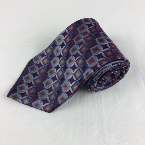 Platinum Designs Mens Tie, Blue Silk - Picture 2 of 5